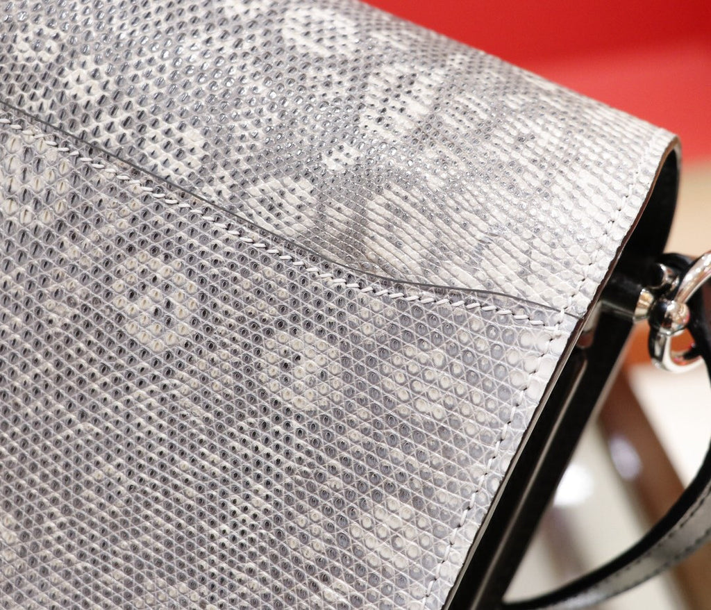 Hermes Special Order Lizard  Roulis Bag 23cm