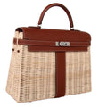 Hermes Limited Edition Brown Picnic Kelly 35 Wicker Palladium Hardware
