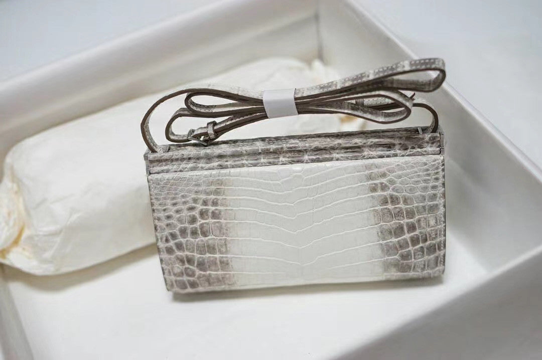 Hermes Clic-H 21 bag Himalayan Niloticus Crocodile with Palladium hardwares