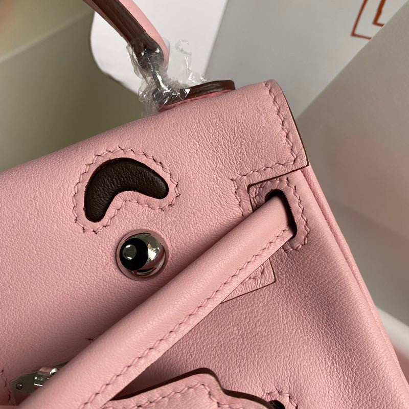 Hermes Quelle Idole Kelly Doll Bag 3Q Sakura Pink Swift Palladium Hardware