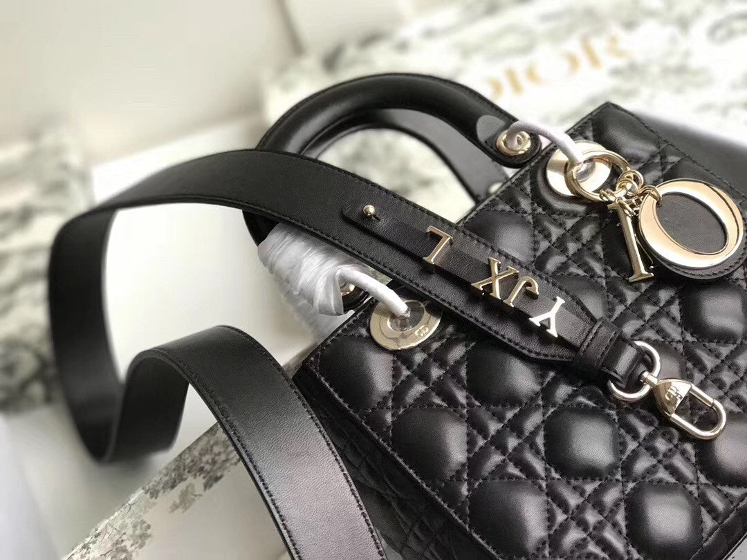 Christian Dior MY ABCDIOR LAMBSKIN BAG Black