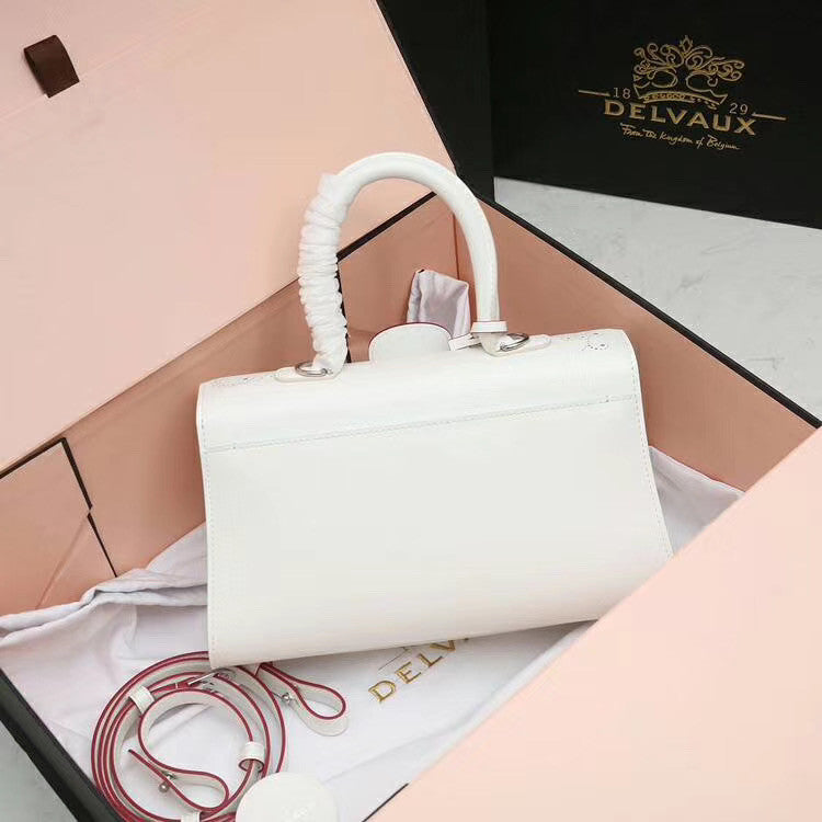 Delvaux Le Brilliant East/West mini Cashmere bag White