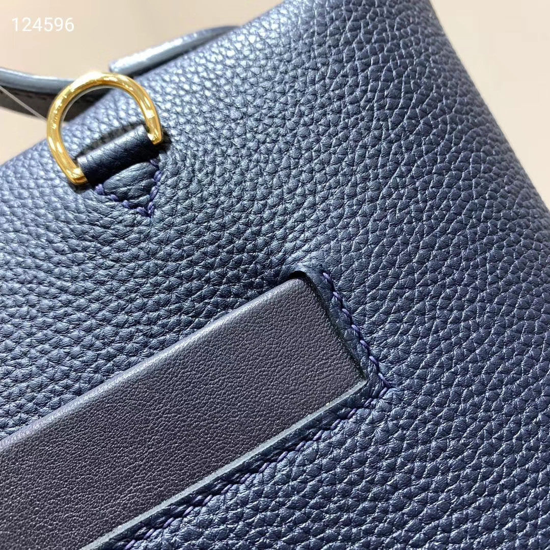 Hermes Kelly 24/24 2Z Blue Nuit Swift & Togo Leather with Gold Hardware