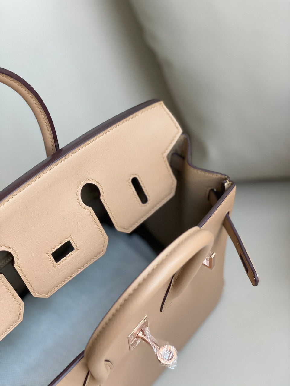 Hermes Biscuit Birkin 25 cm Swift Palladium  Hardware