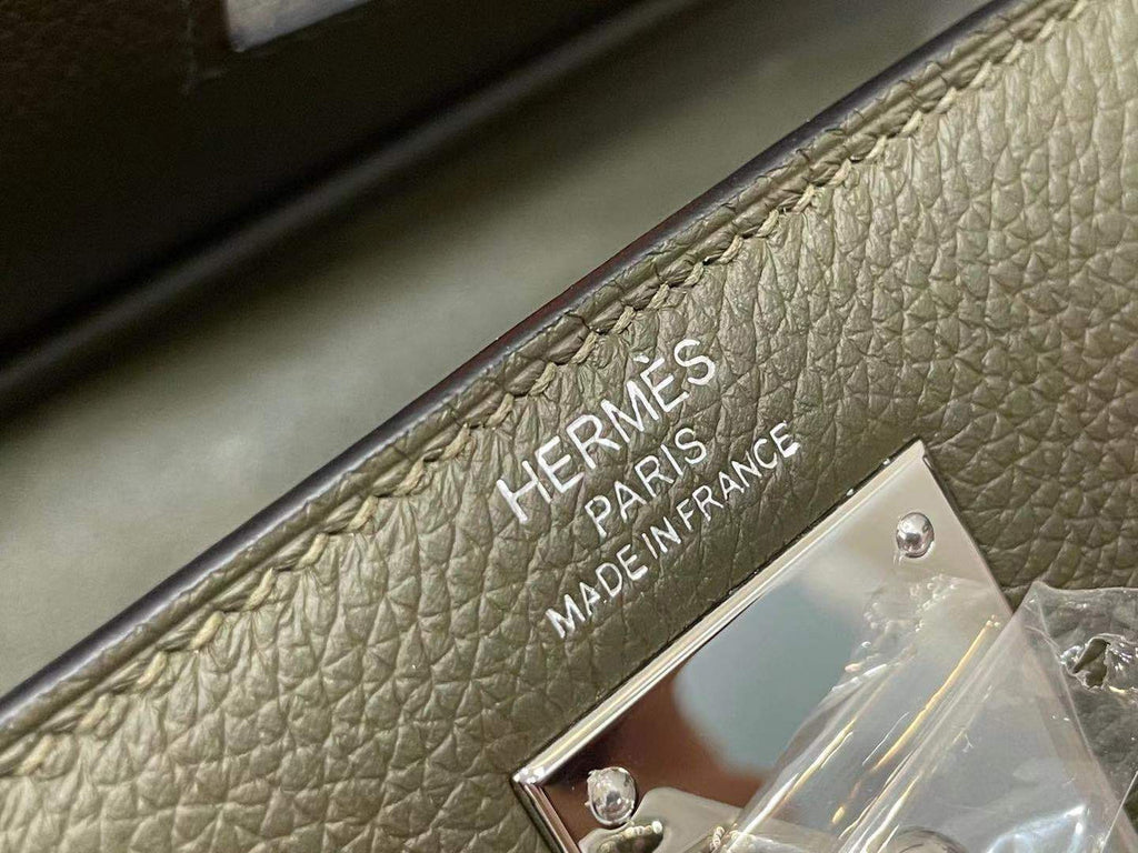Hermes Kelly HAC A Dos Bag Olive Togo Leather Palladium Hardware 2022