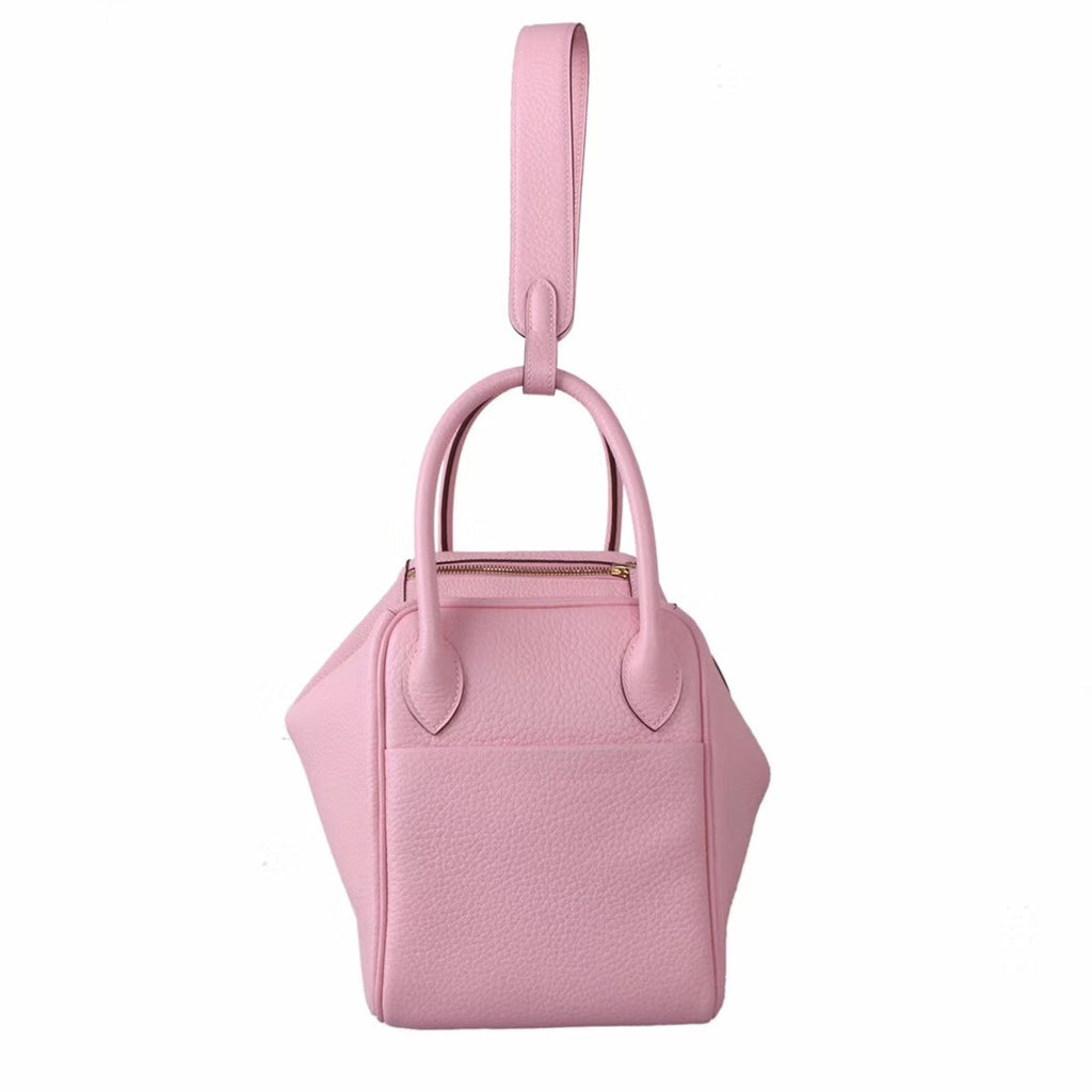 Hermes Lindy 30  Rose Sakura Togo Gold Hardware