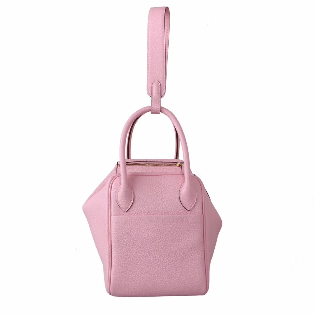 Hermes Lindy 30  Rose Sakura Togo Gold Hardware