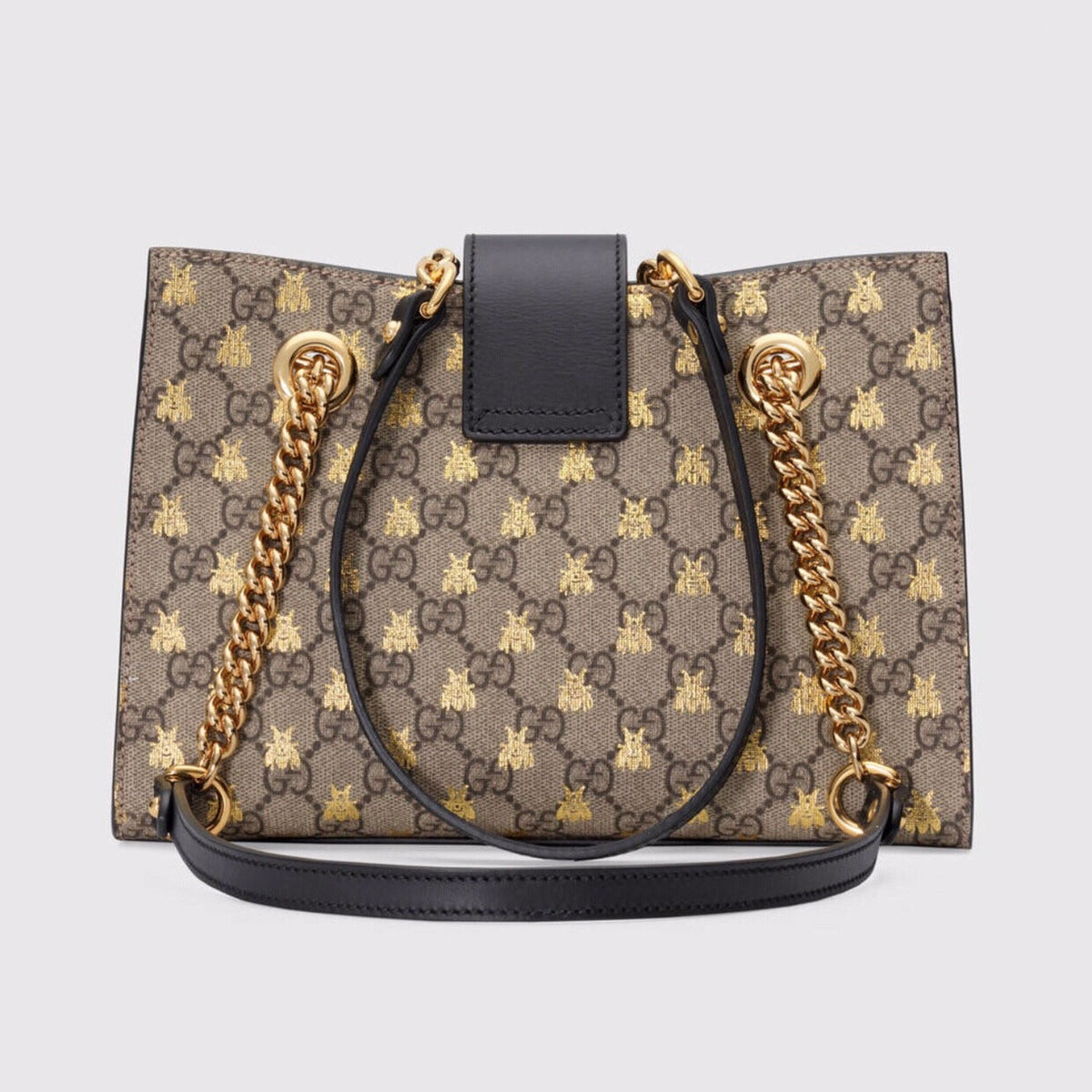 Gucci Padlock small GG bees shoulder bag