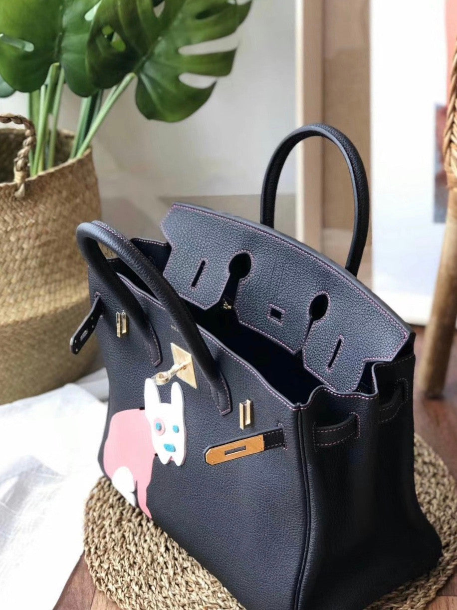 HERMES Black Togo HAC Birkin 32 Limited Edition for Dog's Year 2018