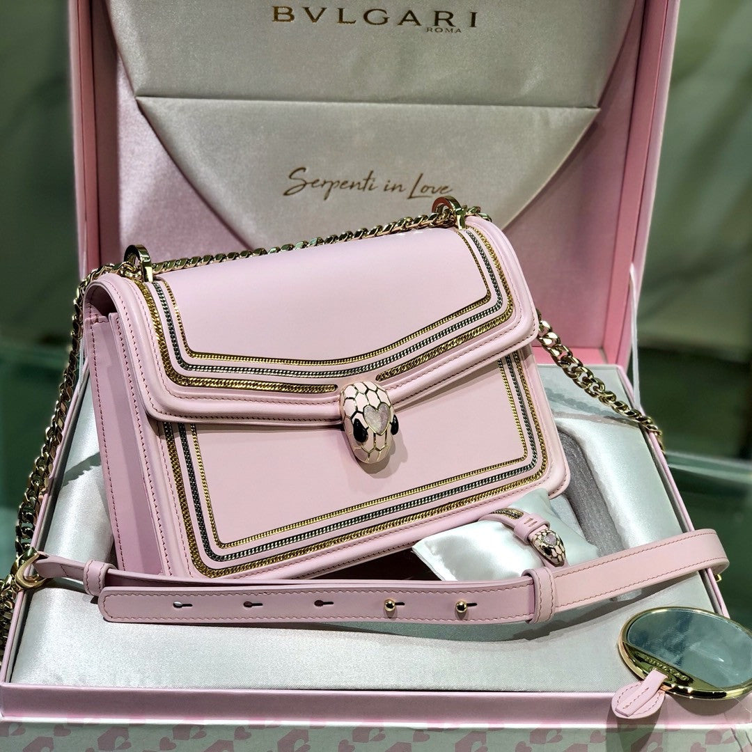 Bulgari Love Large Serpenti Forever Flap Bag with Serpenti bracelet gift set