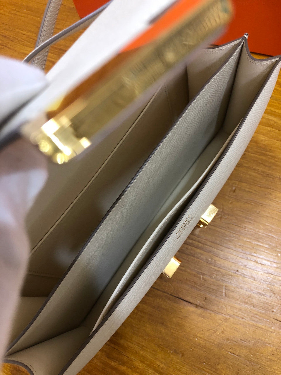 Hermes Cream Constance 26 Epsom Leather