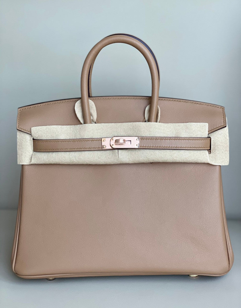 Hermes Biscuit Birkin 25 cm Swift Palladium  Hardware