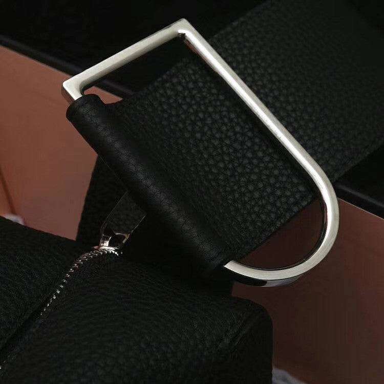 DELVAUX Cool Box Leather Satchel Black