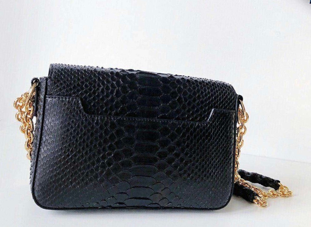 Tom Ford PYTHON MEDIUM CHAIN NATALIA BLACK