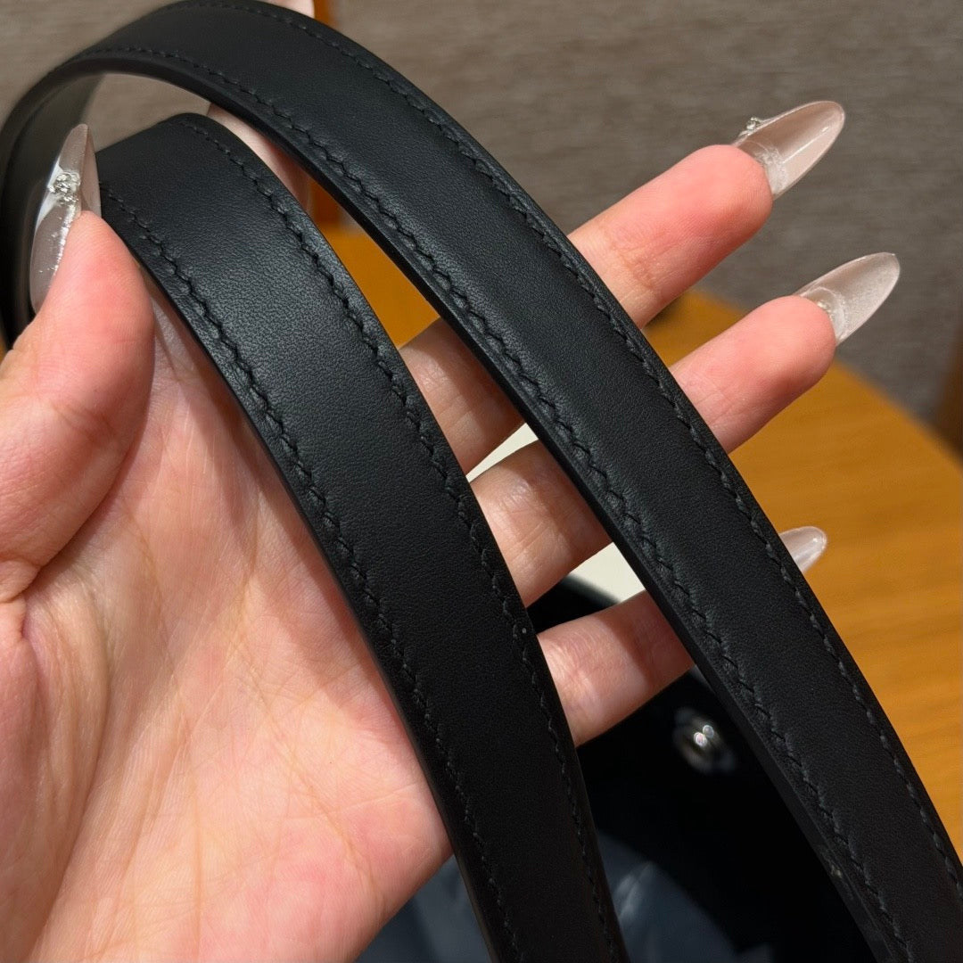 Hermès Double Longe Bucket Bag Black