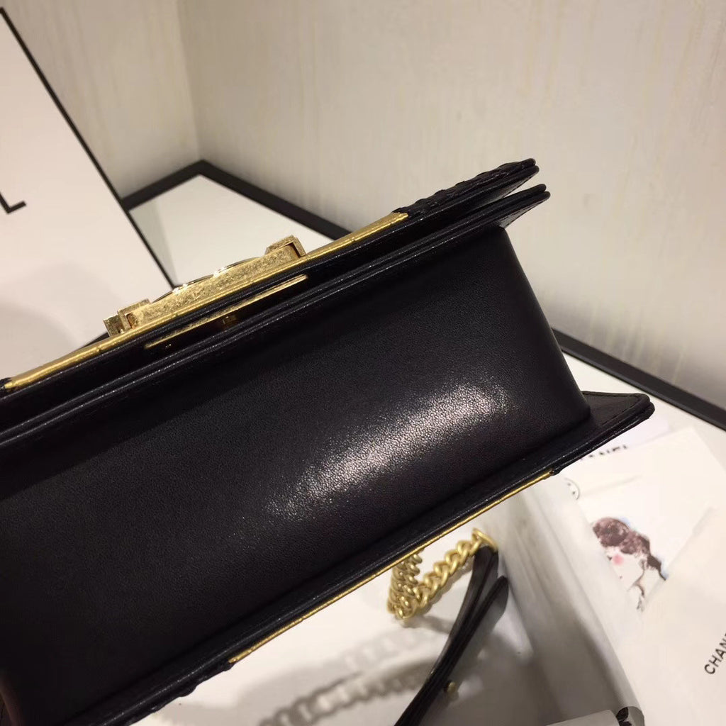 Chanel Crocodile & Python  Embossed Calfskin Small Boy Chanel handbag