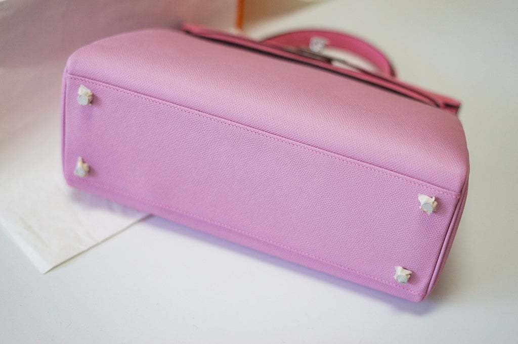 Hermes Kelly 32cm Sakura Pink Touch Clemence /Niloticus Crocodile PHW