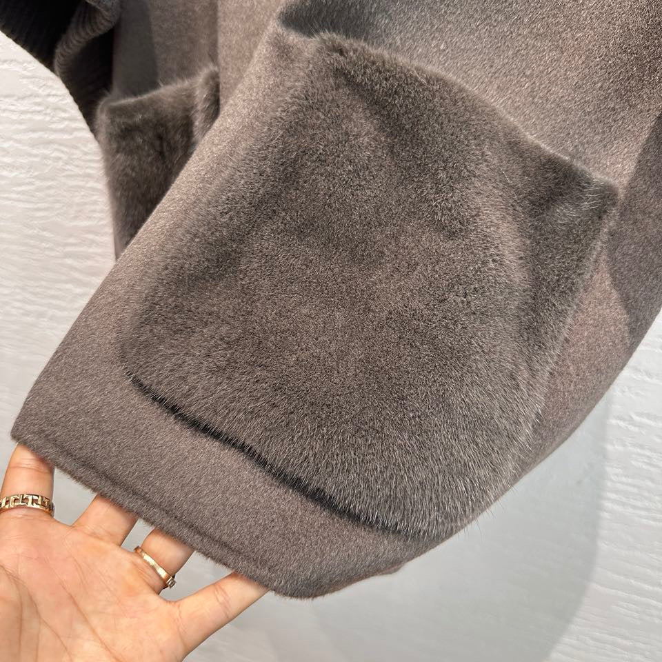 Loro Piana Mink Fur Cape Coat — Copenhagen Purple Label — Fall/Winter 2026-2027 Loro Piana