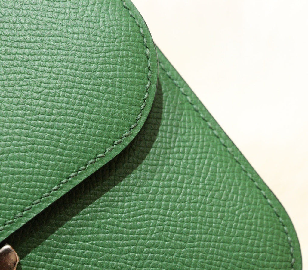 Hermes U4 Vert Vertigo Constance Epsom leather 18cm Palladium Hardware