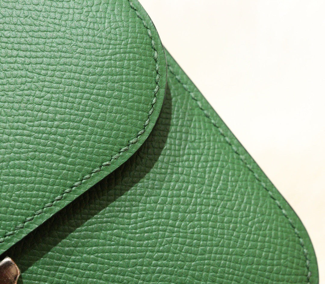 Hermes U4 Vert Vertigo Constance Epsom leather 18cm Palladium Hardware