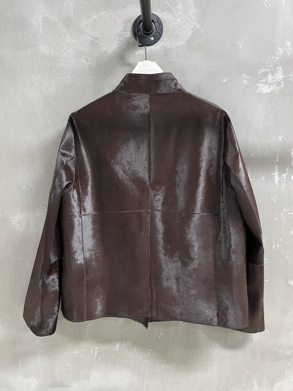 Loro Piana Chocolate Brown Calf Hair Jacket — New Release Loro Piana