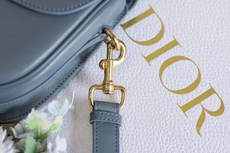 Christian Dior MEDIUM DIOR BOBBY BAG Blue Box Calfskin