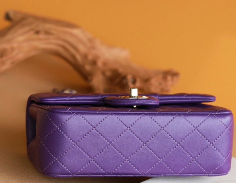 Chanel Fall-Winter 2022/23 Pre-Collection Purple  MINI FLAP BAG WITH TOP HANDLE