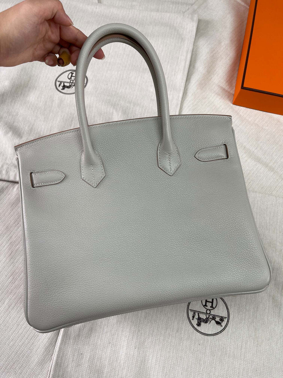 Hermès 80 Gris Perle Birkin 30 cm Togo Leather Gold Hardware