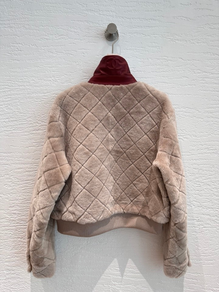 Chanel Shearling Bomber Jacket with Diamond Quilting and CC Logo — Fall/Winter 2026-2027 Chanel