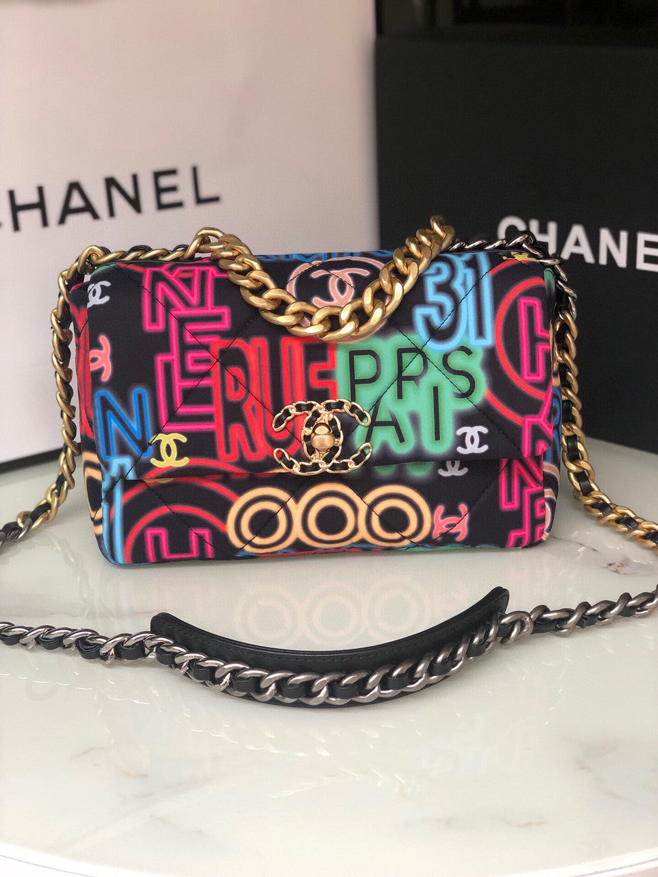 Chanel Limited Edition Graffiti  19 flap bag