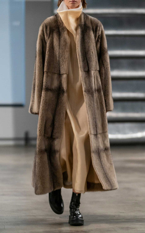 The Row Maxi Tanilo Mink belt coat Neutral