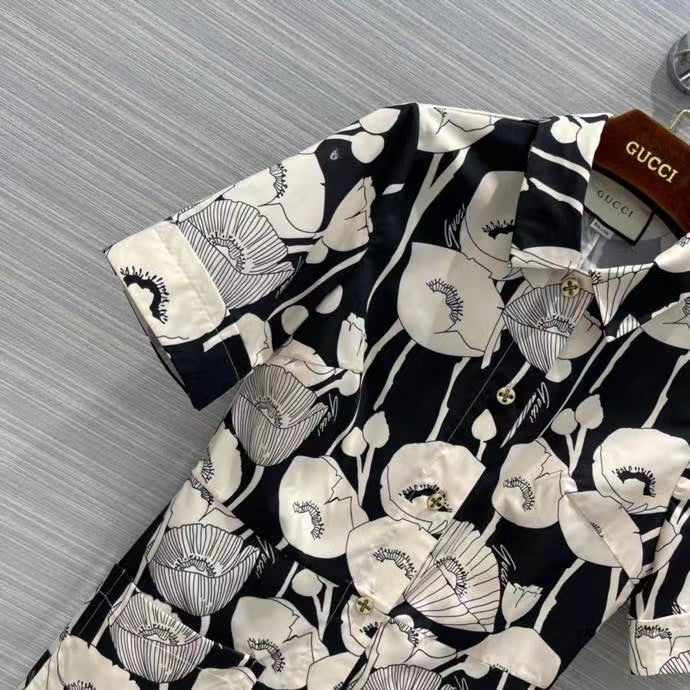 Gucci Poppy flowers print jersey dress
