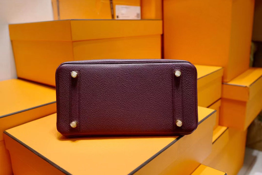 Hermes Bordeaux Birkin 25cm Togo Gold Hardware