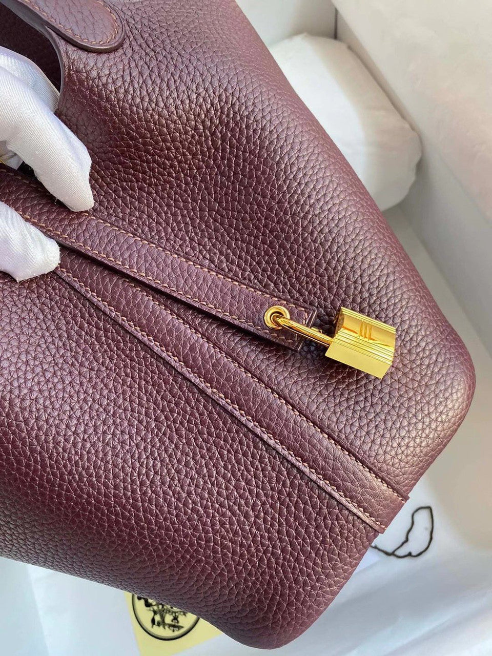 Hermes Rouge Sellier Picotin Lock 18 Togo Leather Bag