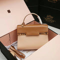DELVAUX Tempête MM Box Leather Satchel Bi-coloured
