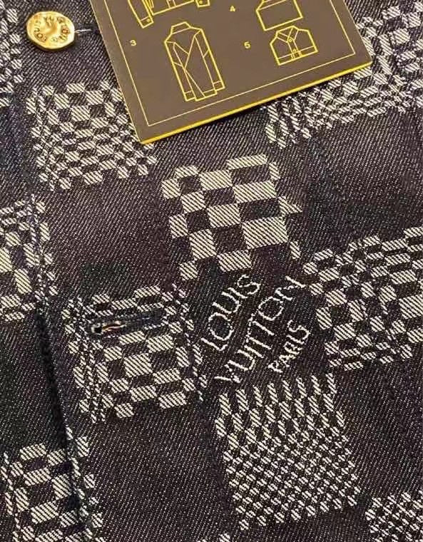 Louis Vuitton 1A8WBK  DISTORTED DAMIER DENIM JACKET