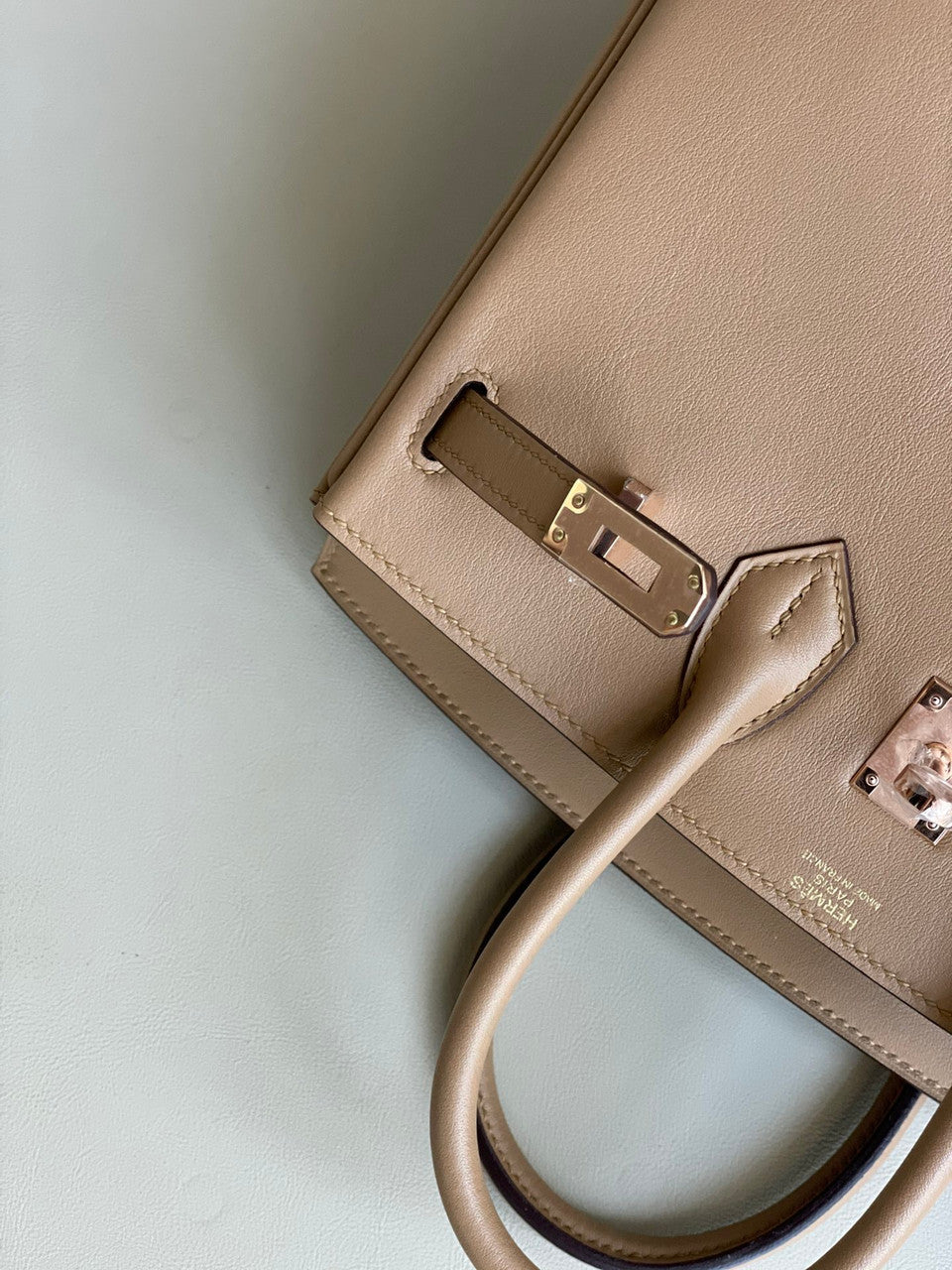 Hermes Biscuit Birkin 25 cm Swift Palladium  Hardware