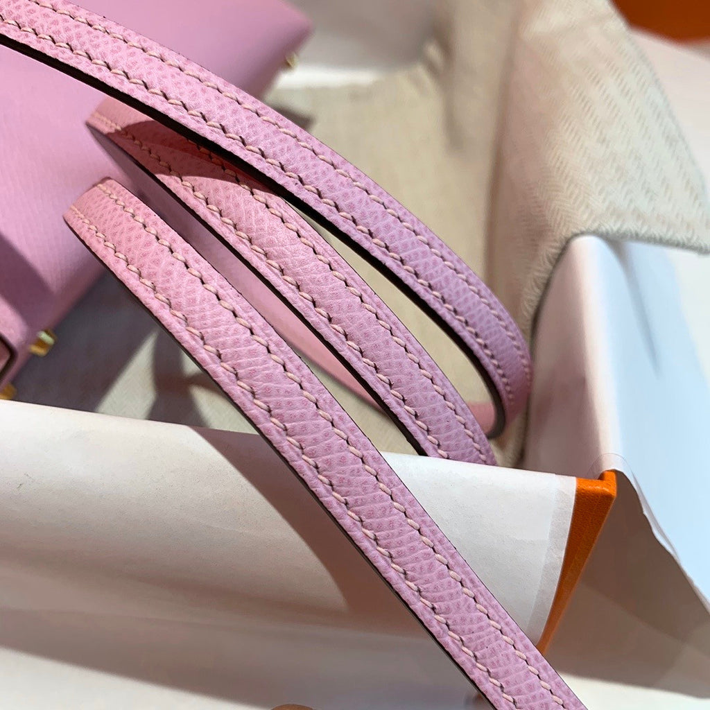 Hermes X9 Mauve Sylvestre  Mini Kelly II 20 Epsom calf Gold Hardware