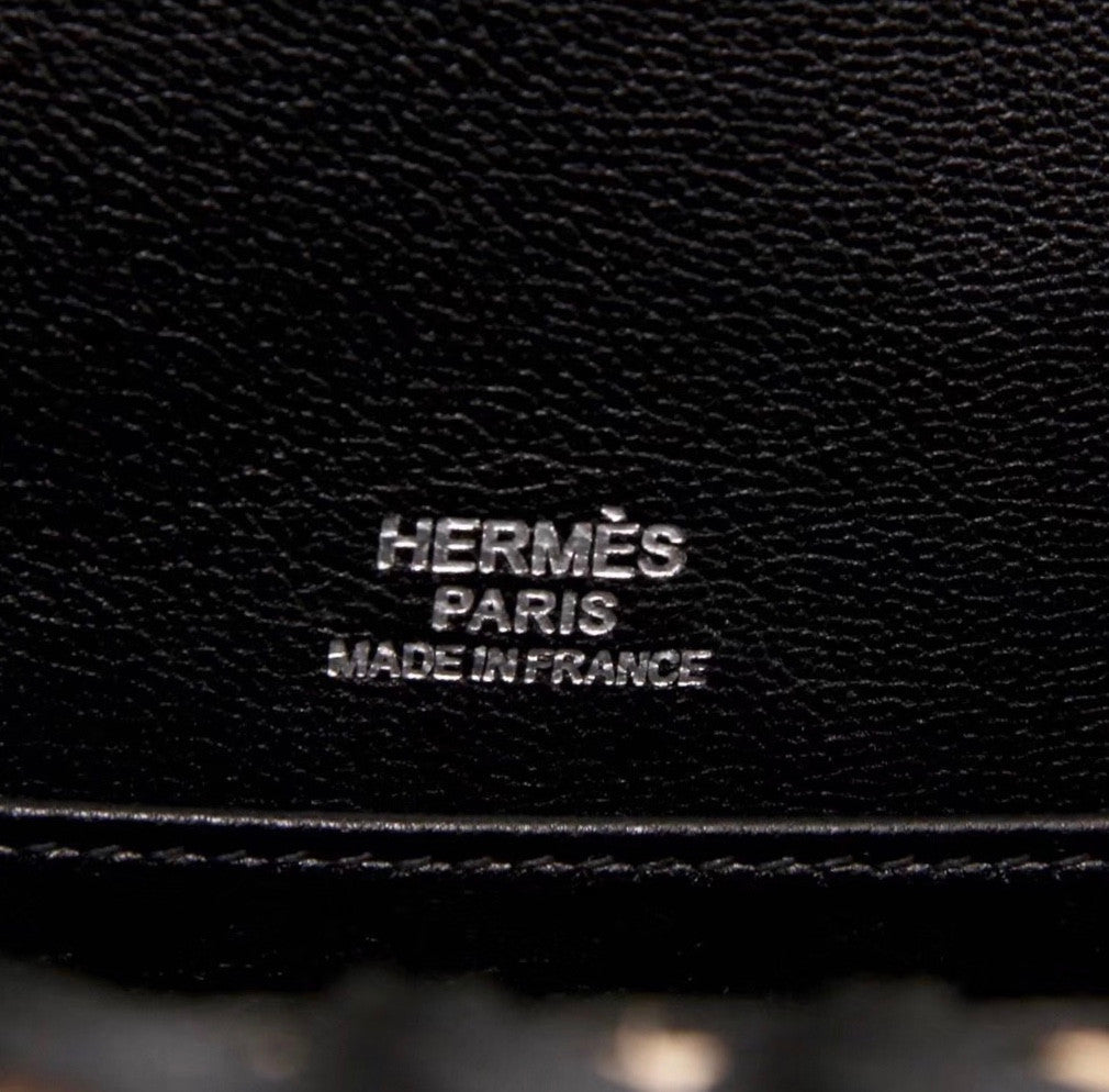 Hermes Limited Edition Black  Picnic Kelly 35 Wicker Palladium Hardware