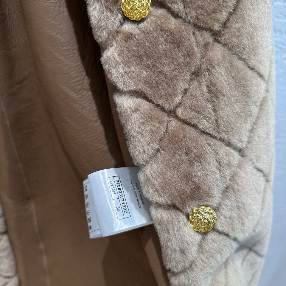 Chanel Shearling Coat with Diamond Quilting, Leather Belt and CC Logo — Fall/Winter 2026-2027 Chanel