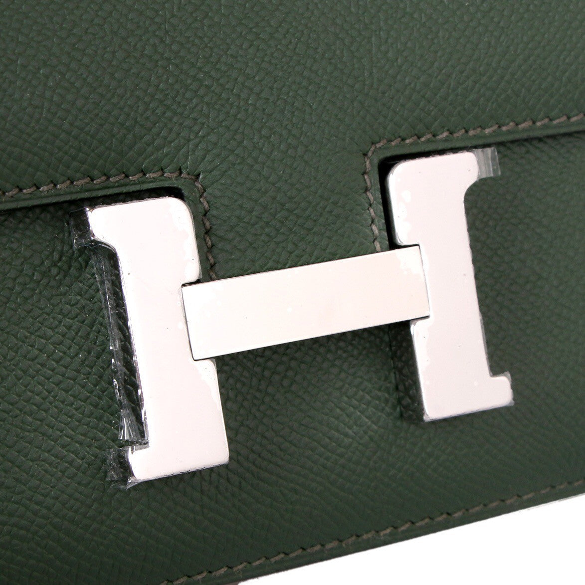 Hermes  Vert Anglais 2Q Constance 18 Epsom bag with Palladium Hardwares