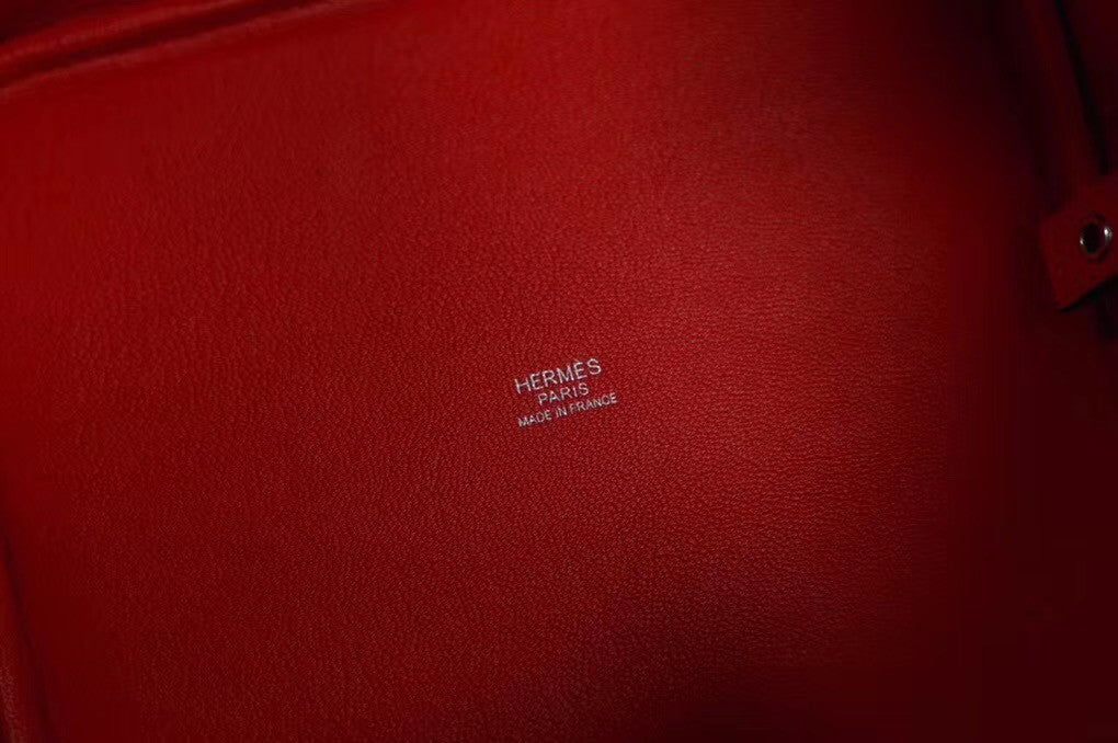 Hermes Red Vibrato Picotin Lock 18 Togo Leather Bag