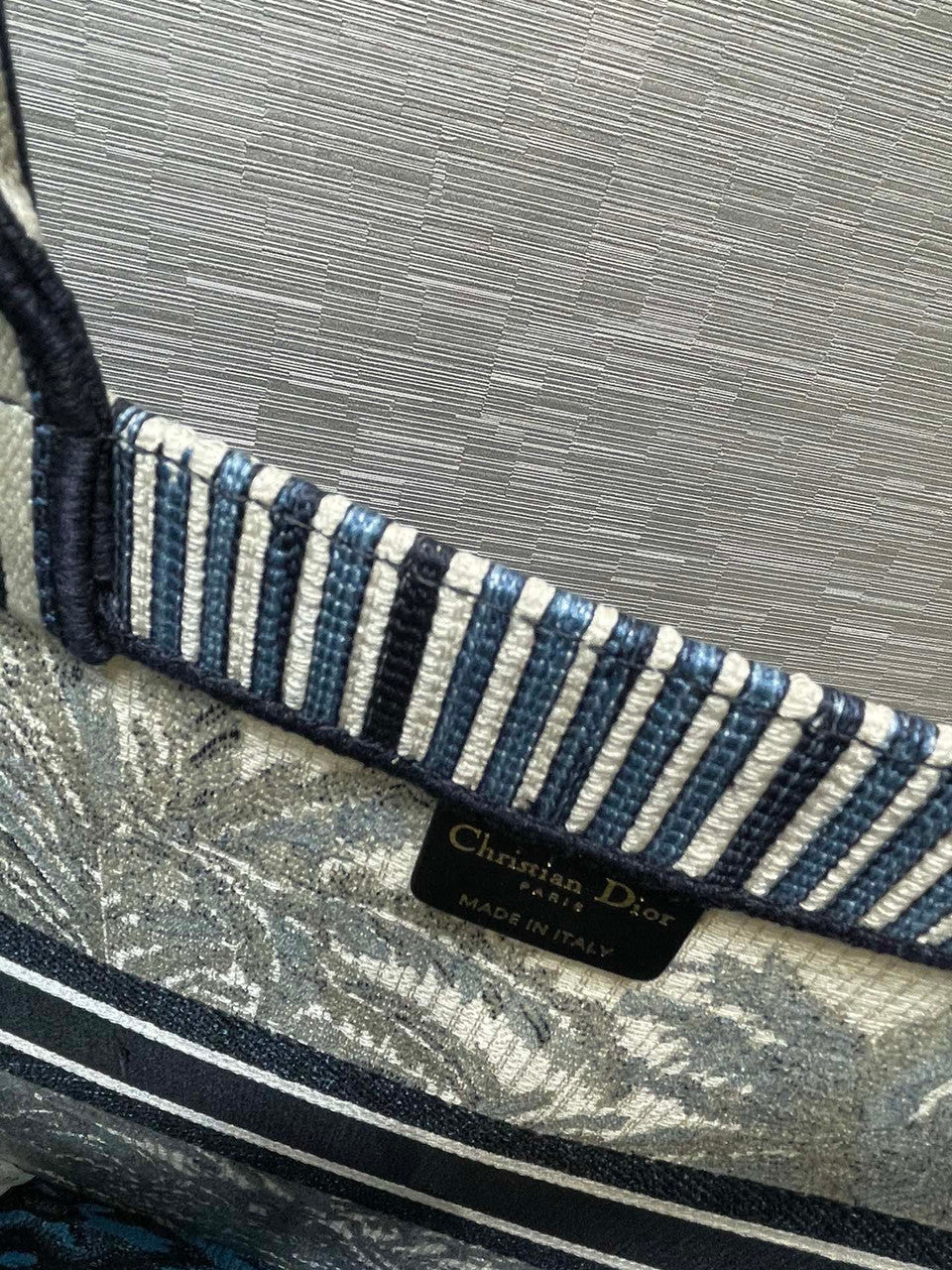 Christian Dior DIOR BOOK TOTE Blue Dior Palms Embroidery Reference: M1286ZREU_M928