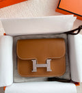 Hermès Constance Slim wallet Gold Epsom leather with palladium hardware