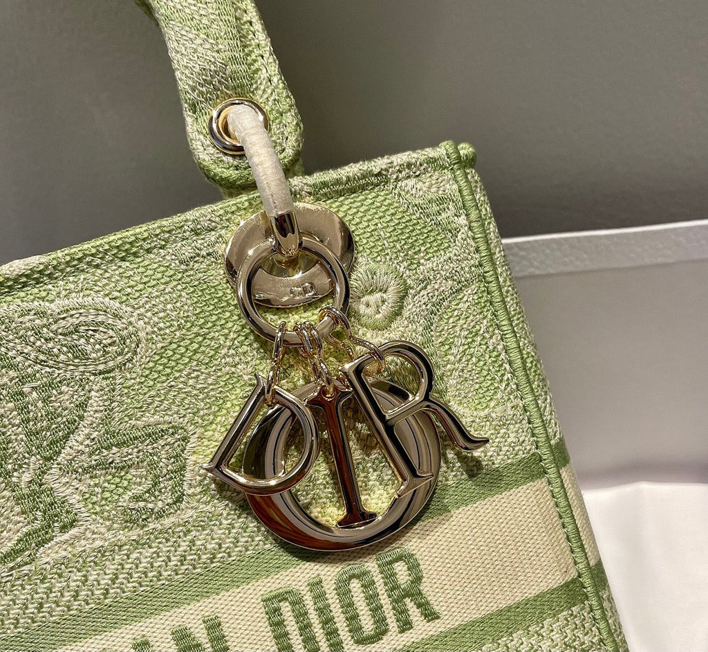 Christian Dior MEDIUM LADY D-LITE BAG Gray Toile de Jouy Reverse Embroidery