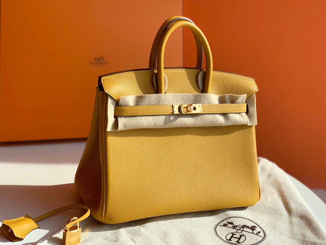 Hermes Hermes 9D Birkin 25 cm Togo Gold Hardware