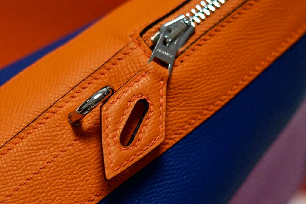 Hermès Bolide 1923-30 Rainbow "Sunset" Epsom Palladium Hardware