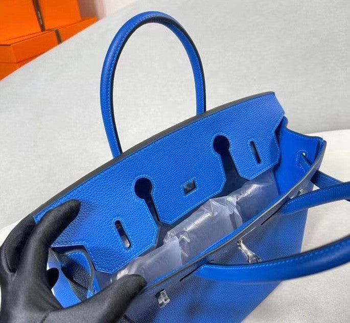 Hermès Birkin 30 cm Blue France Togo Leather Palladium Hardware