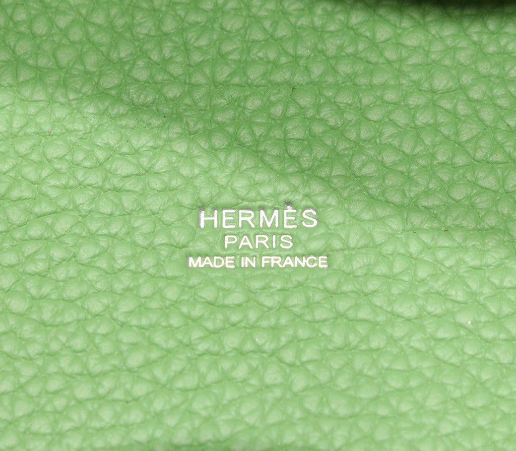 Hermes Vert Criquet Picotin Lock MM Togo Leather Bag