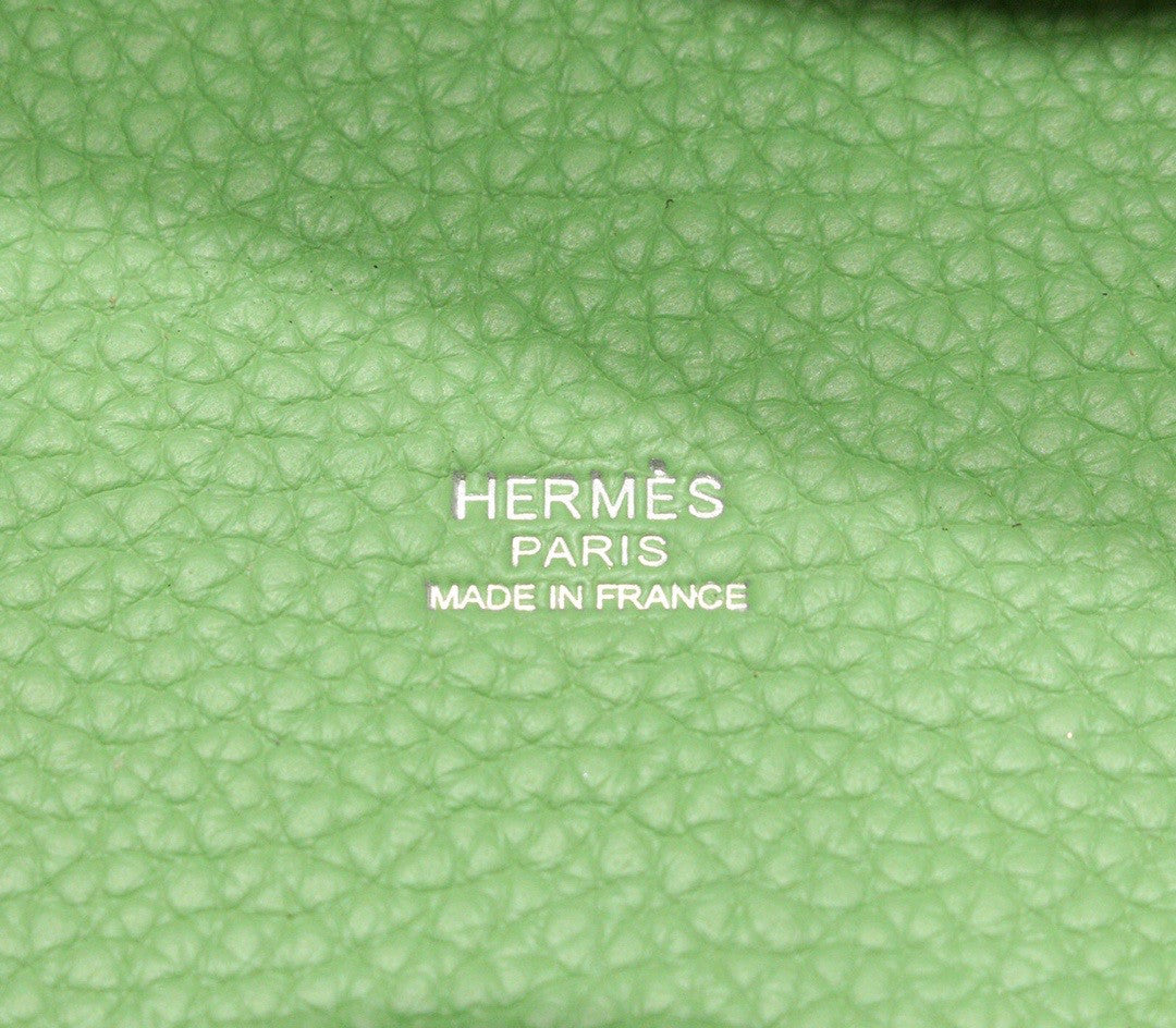 Hermes Vert Criquet Picotin Lock MM Togo Leather Bag